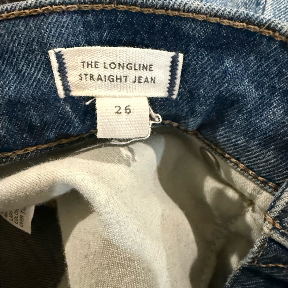 MADEWELL THE LONGLINE STRAIGHT JEAN SIZE 26 
LIKE NEW - Picture 2 of 2